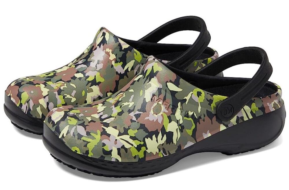 Merrell Womens Encore Service Pro Work Clogs Size 6 EU 37 Green Multi SR NIB